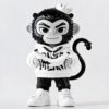 Street‑Style Crown Monkey Fiberglass Statue, Hip‑Hop Art Toy Figure