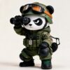 Tactical Special Forces Panda Fiberglass Art Statue