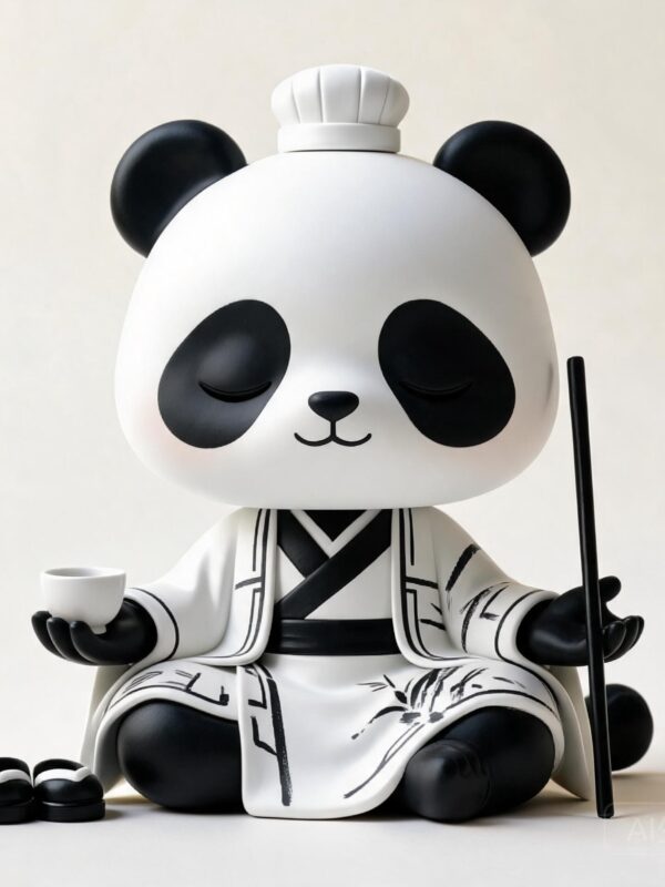 panda_ip_09_mono Zen‑Style Chinese Panda Fiberglass Art Statue