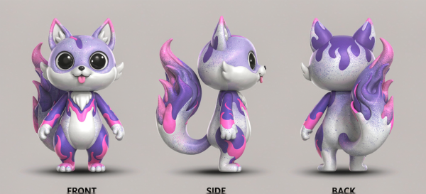 08 Flame Fox Three View 08-flame-fox-three-view