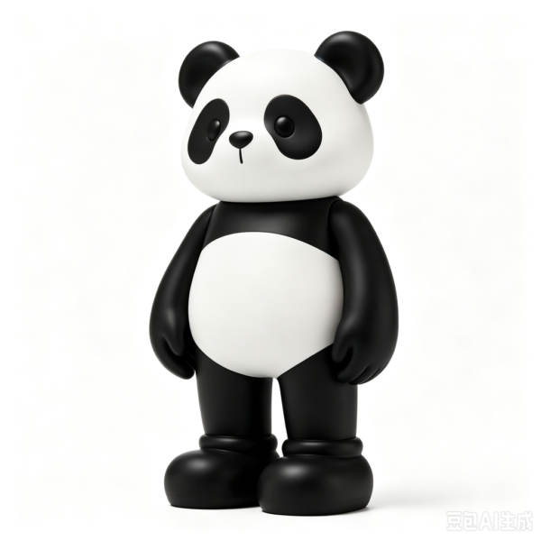 Midnight Panda — Hand-Cast Fiberglass Art Toy