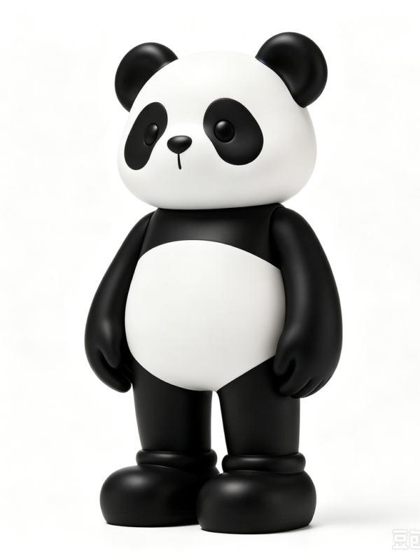 Midnight Panda — Hand-Cast Fiberglass Art Toy