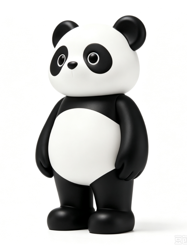 Winking Panda — Hand-Cast Fiberglass Art Toy