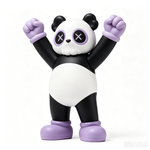 Joyful Panda — Hand-Cast Fiberglass Art Toy