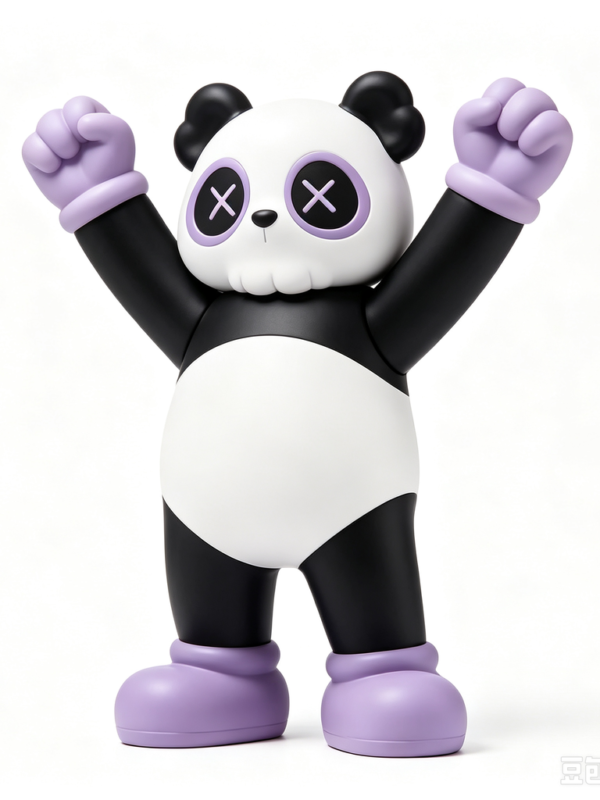 Joyful Panda — Hand-Cast Fiberglass Art Toy