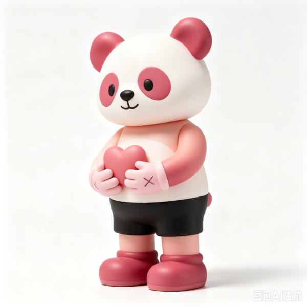 Pink Panda — Hand-Cast Fiberglass Art Toy