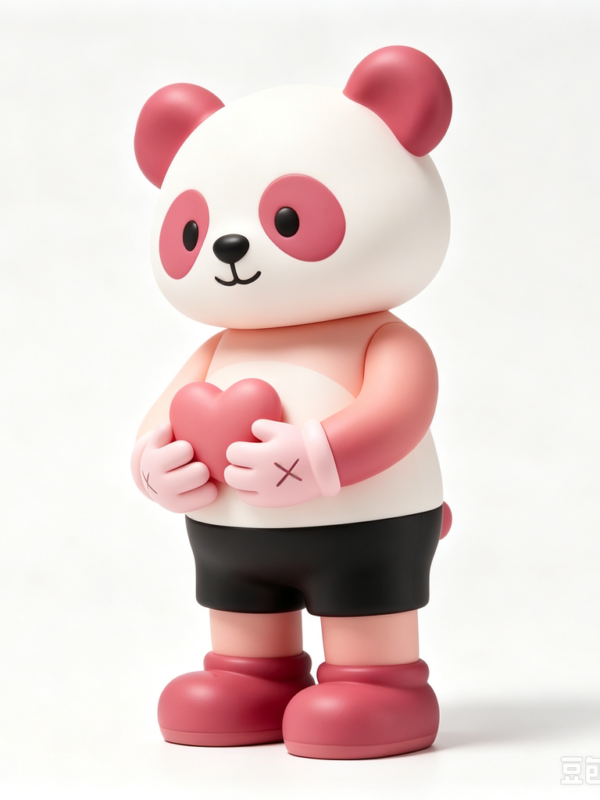 Pink Panda — Hand-Cast Fiberglass Art Toy