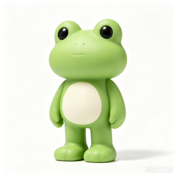 Panda IP Art Toy 07 Mint Frog — Hand-Cast Fiberglass Art Toy