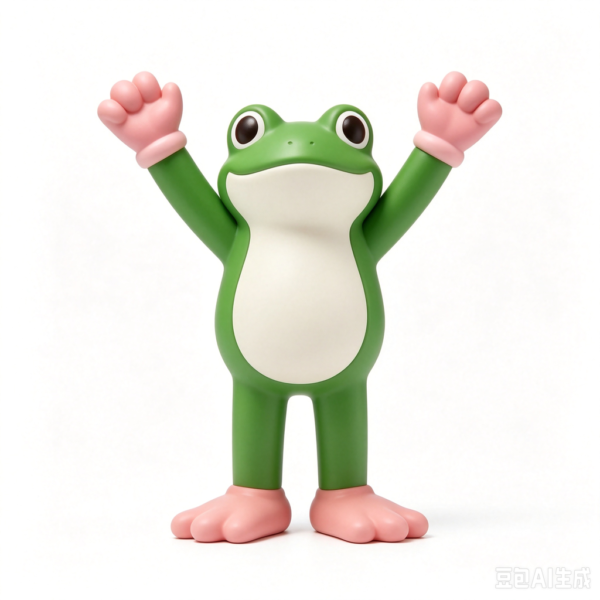 Cheerful Frog — Hand-Cast Fiberglass Art Toy