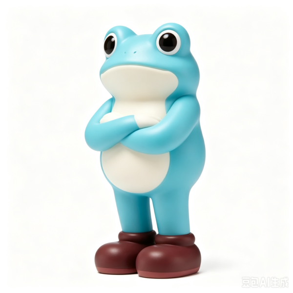 Panda IP Art Toy 12 Sky Frog — Hand-Cast Fiberglass Art Toy