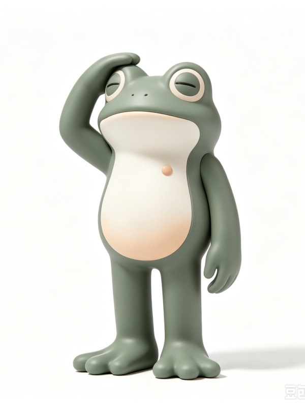 Stone Frog — Hand-Cast Fiberglass Art Toy