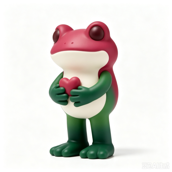 Rose Frog — Hand-Cast Fiberglass Art Toy