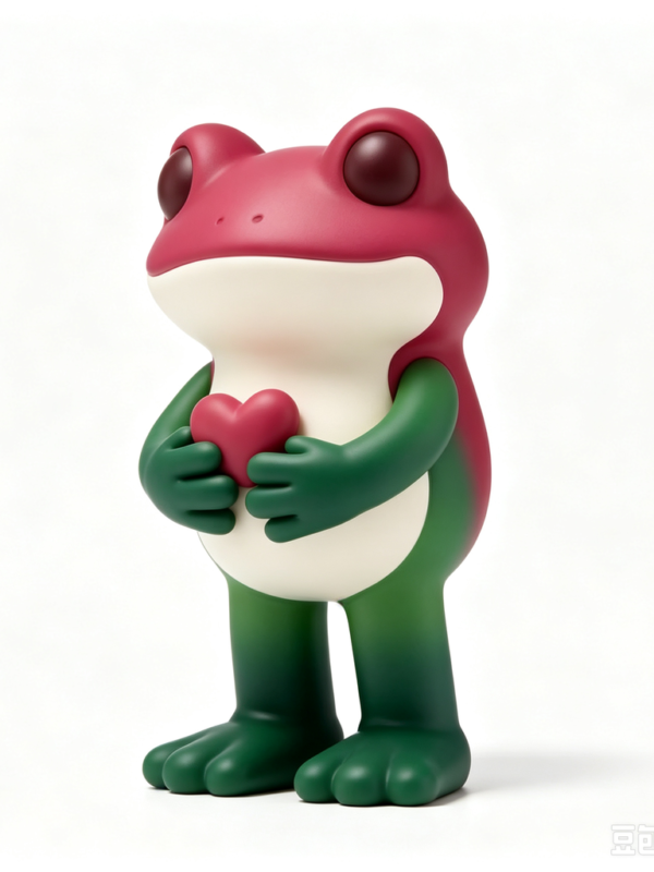 Rose Frog — Hand-Cast Fiberglass Art Toy