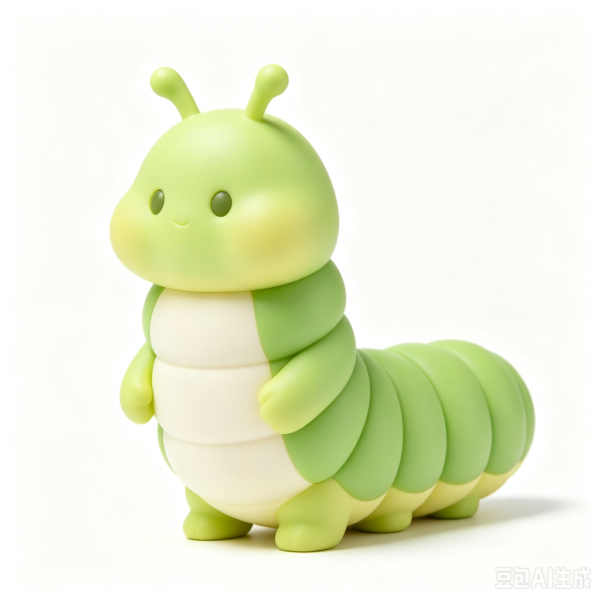 Garden Caterpillar — Hand-Cast Fiberglass Art Toy