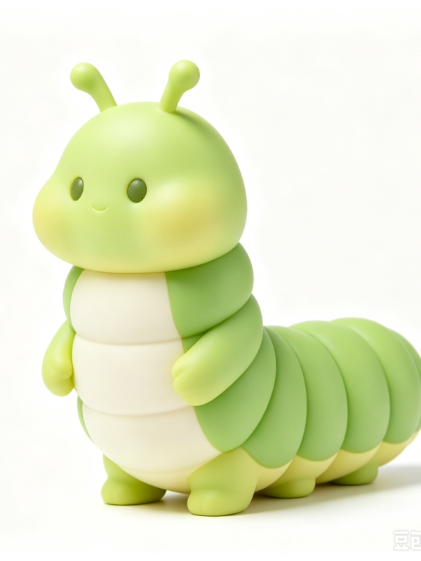 Garden Caterpillar — Hand-Cast Fiberglass Art Toy