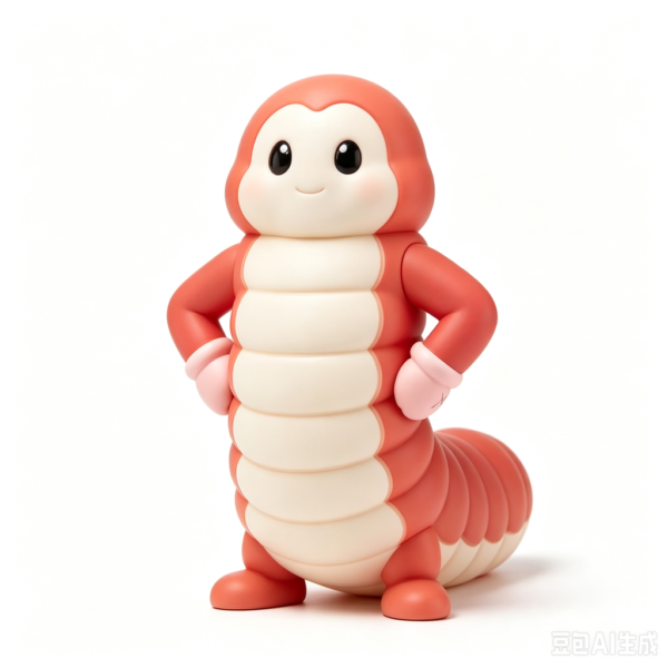 Coral Caterpillar — Hand-Cast Fiberglass Art Toy