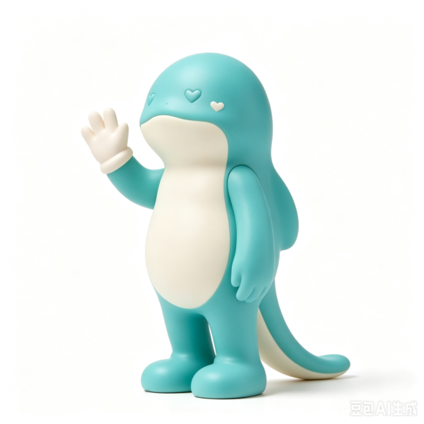 Aqua Caterpillar — Hand-Cast Fiberglass Art Toy