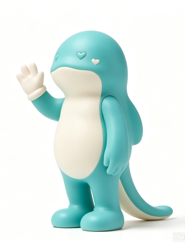 Aqua Caterpillar — Hand-Cast Fiberglass Art Toy