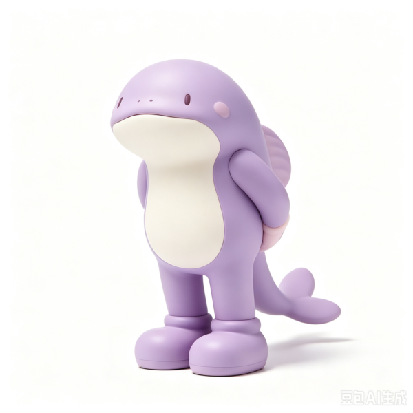 Lilac Caterpillar — Hand-Cast Fiberglass Art Toy