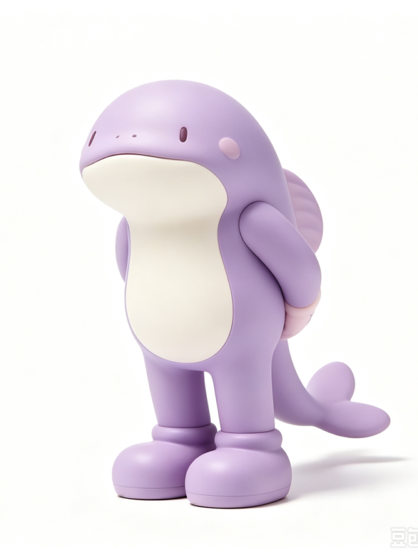 Lilac Caterpillar — Hand-Cast Fiberglass Art Toy
