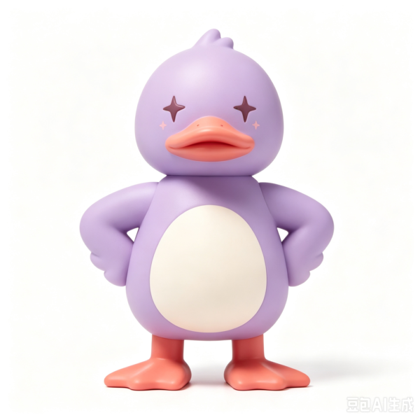 Lilac Duck — Hand-Cast Fiberglass Art Toy