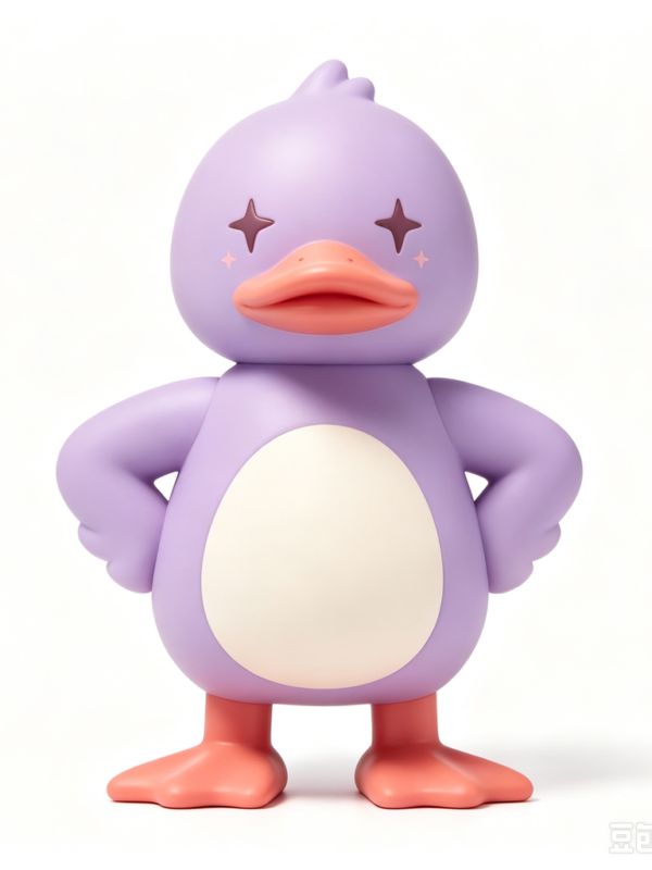 Lilac Duck — Hand-Cast Fiberglass Art Toy