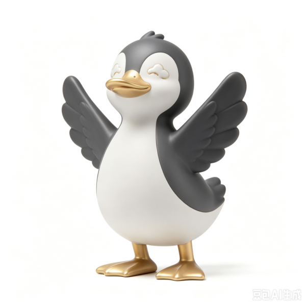 Panda IP Art Toy 32 Classic Penguin — Hand-Cast Fiberglass Art Toy