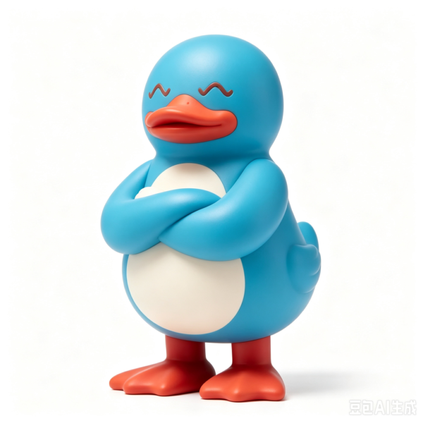 Blue Penguin — Hand-Cast Fiberglass Art Toy
