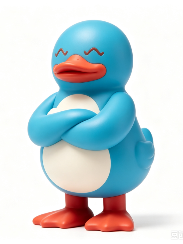 Blue Penguin — Hand-Cast Fiberglass Art Toy