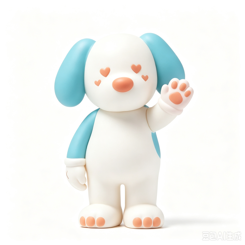 Cream Pup hand-cast fiberglass art toy