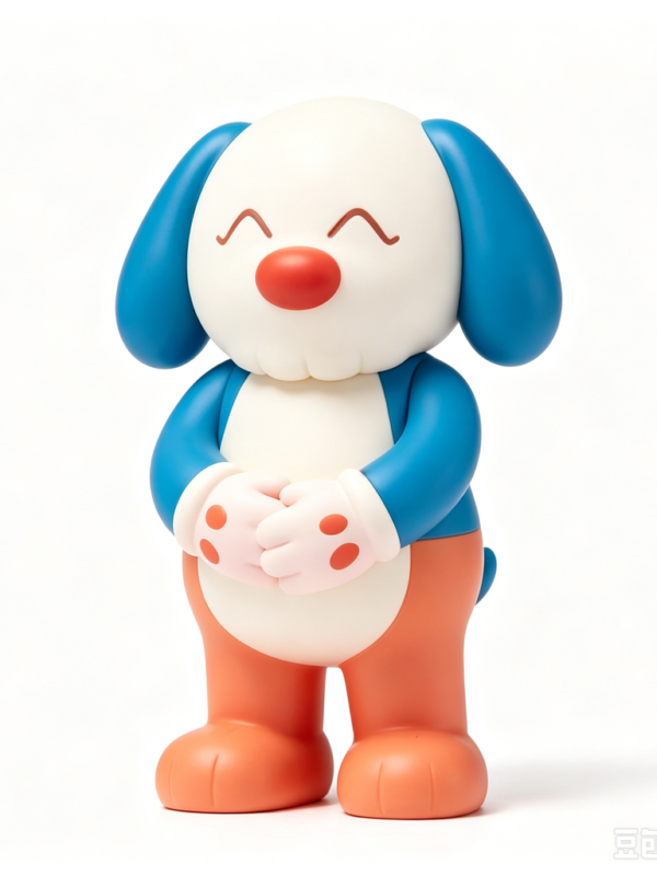 Blue-Ear Pup — Hand-Cast Fiberglass Art Toy