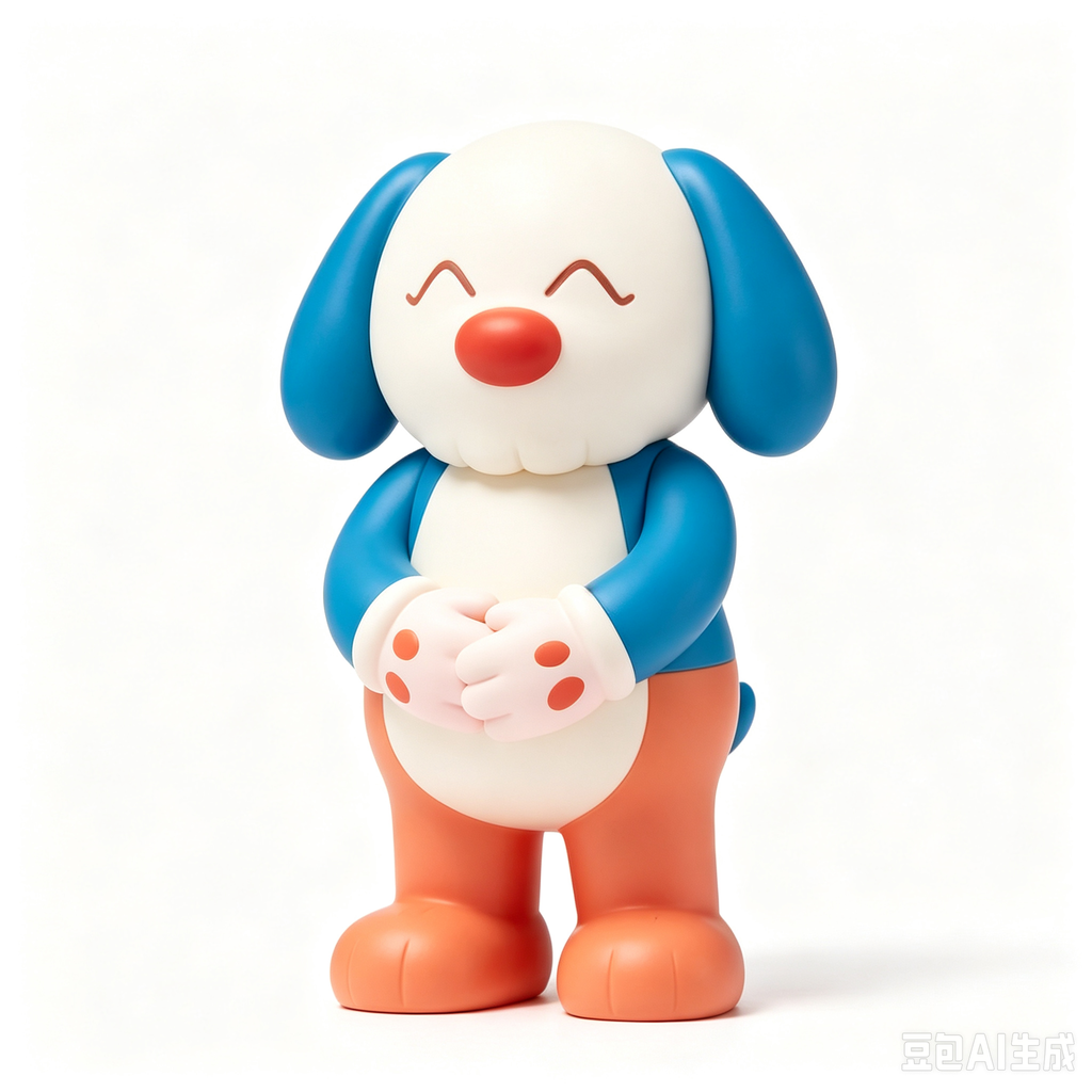 Blue-Ear Pup hand-cast fiberglass art toy
