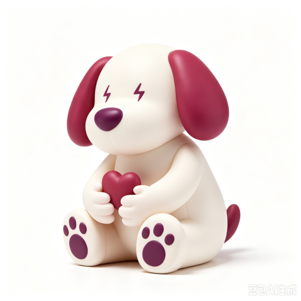 Pink-Spot Pup — Hand-Cast Fiberglass Art Toy
