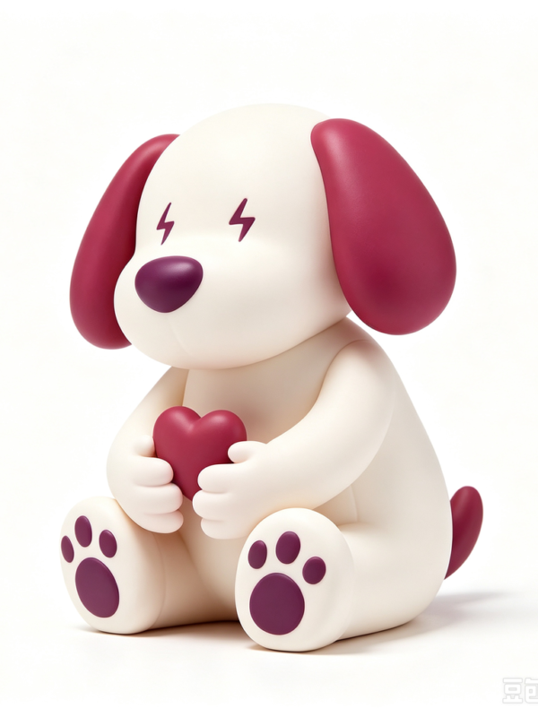 Pink-Spot Pup — Hand-Cast Fiberglass Art Toy
