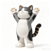 Gray Tabby — Hand-Cast Fiberglass Art Toy
