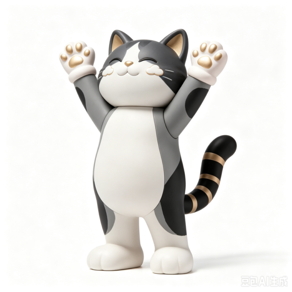 Gray Tabby — Hand-Cast Fiberglass Art Toy